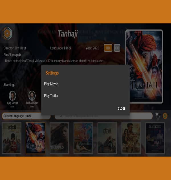 Online Indian Movie (Android TV Application) - Kreative Tek Solutions