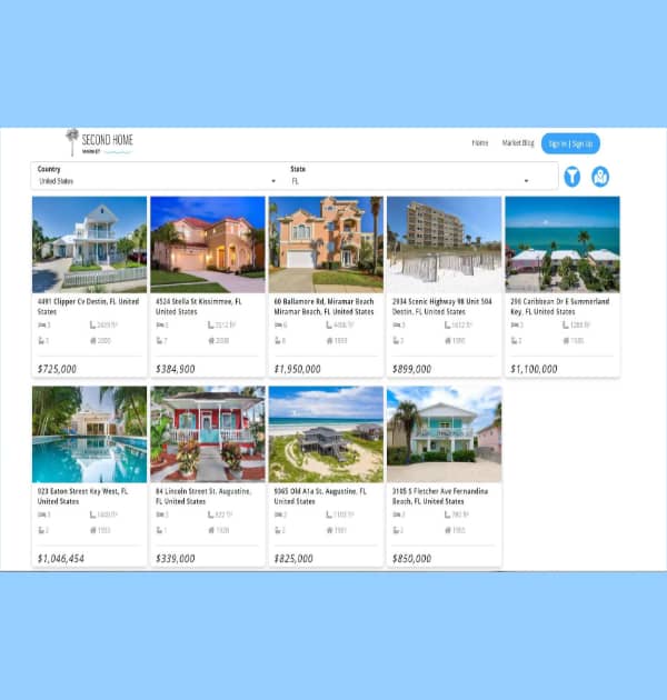 Second Home Market (Custom Website) - Kreative Tek Solutions